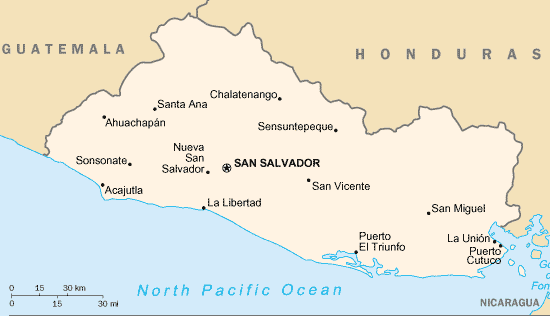 Map of El Salvador