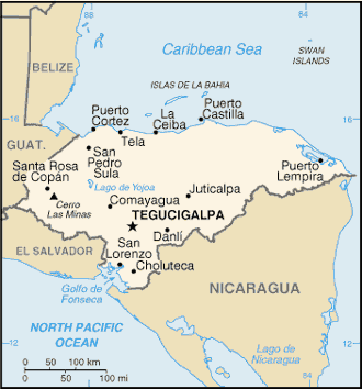 Map of Honduras Map of Honduras